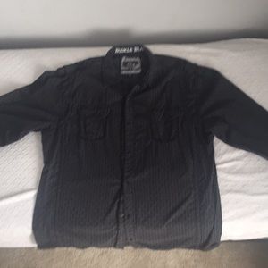 Buckle Black button up shirt